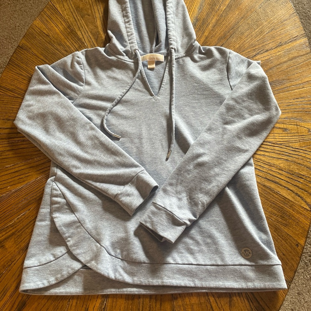 Michael Kors Heather Blue V-Neck Sweater